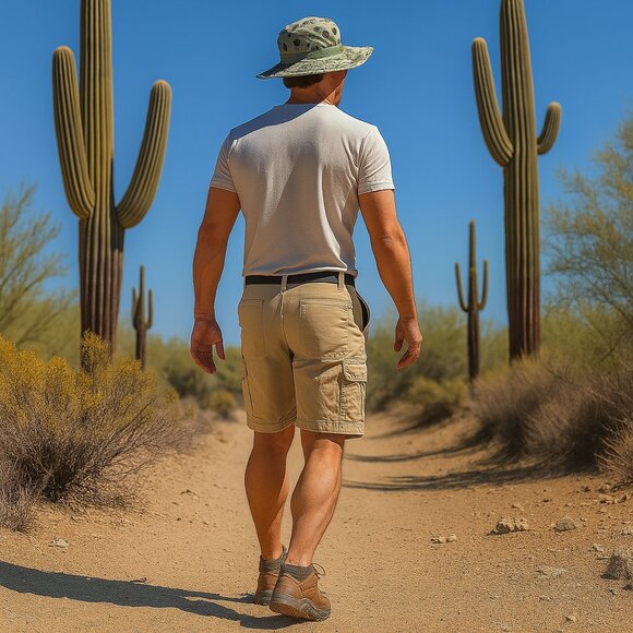 BC Clothes Convertible Adventure Pants XL Tan Un Zip Stretch Waist - Picture 3 of 12